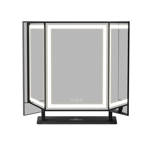 Ivy Bronx Japera Lavish TriTone 360 Degree Tilt Vanity Mirror with